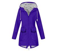 FASLOLSDP Sudadera para mujer con capucha, chaqueta de punto larga, impermeable, transpirable, chaqueta de entretiempo, chaqueta de senderismo, chaqueta para todo tipo de climas, chaqueta de softshell