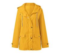 FASLOLSDP Sudadera para mujer con capucha, chaqueta de punto larga, impermeable, transpirable, chaqueta de entretiempo, chaqueta de senderismo, chaqueta para todo tipo de climas, chaqueta de softshell