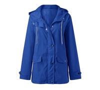 FASLOLSDP Sudadera para mujer con capucha, chaqueta de punto larga, impermeable, transpirable, chaqueta de entretiempo, chaqueta de senderismo, chaqueta para todo tipo de climas, chaqueta de softshell