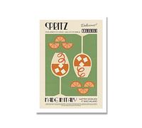 fasmm Dibujos animados de dibujos animados Gin Tonic Tonic Spritz Lienzo Pintura Póster y Imprimir Imágenes de Arte de la pared for la sala de estar Decoración de la casa(B,50x70cm No Frame)