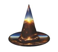 Fasmm Sombrero de Halloween con estampado de mirada brillante, decoraciones de Halloween, suministros de carnaval, decoración para fiesta de jardín al aire libre
