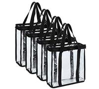 Fasmov Juego de 4 Bolsas de Almacenamiento de Discos de Vinilo con Capacidad para hasta 144 álbumes (36 Cada Bolsa), Transparent, 4 Unidades, Único, Simple