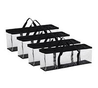 Fasmov - Juego de 4 fundas de almacenamiento para DVD (40 unidades por bolsillo)