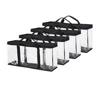 Fasmov Paquete de 4 Bolsas de Almacenamiento VHS con Capacidad para hasta 60 Cintas VHS Grandes (15 Cada Bolsa)