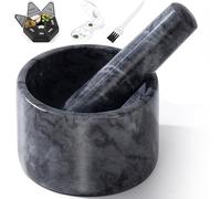 Fasolahome Trituradora de píldoras, mini juego de mármol y mortero, trituradora de píldoras de polvo fino, molinillo de píldoras de manos artríticas