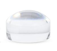 FASOLI Lupa de cúpula 80MM acrílico 6X Lente óptica de Media Bola pisapapeles Lupa de Lectura for decoración de Mesa de Oficina 1 ud.