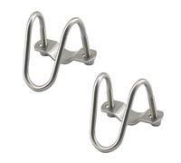 Faspiroty Abrazadera para tubo de acero inoxidable M8 x 60 x 32, doble perno en forma de U, tornillo en cruz, hebilla para tubo, abrazaderas de crucero, 2 unidades
