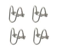 Faspiroty Abrazaderas cruzadas de acero inoxidable M8 x 20 x 60, tornillo doble en forma de U, hebilla de tubo cruzado, 4 unidades