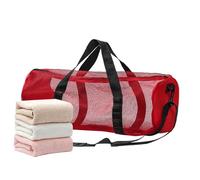 FASSME Bolsa de playa cilíndrica, bolsa de buceo de malla, bolsa de almacenamiento impermeable para deportes de fitness, bolsa de lona plegable, bolsa de malla para equipos deportivos de gran