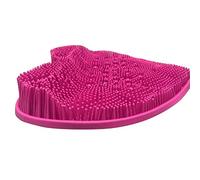 FASSME Depurador de pies de ducha - cepillo de succión en forma de corazón para frotar la espalda con forma de corazón, limpia, masajea tus pies sin doblarse, circulación de pies, alivia los pies