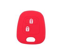 Fassport- Carcasa de silicona para llave con mando a distancia de 2 botones, sin emblema, compatible con CV9304, Peugeot, Citroën