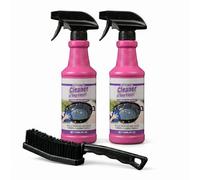 FAST-ACTING Grill Cleaner Spray Kit - Heavy Duty BBQ Degreaser with Wire-Free Nylon Brush - Dissolve Stubborn Grease on Cold Gas Grills & Ovens (2PCS)