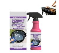 Fast-Acting Heavy-Duty Grill Degreaser Spray, 120ML BBQ Grill Cleaner for Outdoor Grills, Foaming Action Cleaner for Burnt Food & Grease, Stove Top & Drip Pans (1pcs)