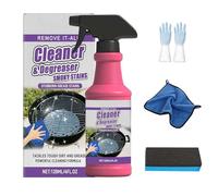 Fast-Acting Heavy-Duty Grill Degreaser Spray, 120ml Heavy Duty BBQ Grill Cleaner Spray, Removes Smoky Stains and Stubborn Grease, for Outdoor Grills, Ovens and Stove Tops (1 Pcs)