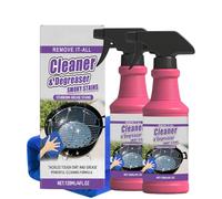 Fast-Acting Heavy-Duty Grill Degreaser Spray, BBQ Grill Cleaner for Outdoor Grills, Removes Burnt Food, Grease & Smoky Residue (2Pcs)