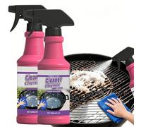 Fast-Acting Heavy-Duty Grill Degreaser Spray,BBQ Grill Cleaner Spray for Outdoor Grills,Multi-Surface Heavy Duty Degreaser Cleaner for Kitchen Stubborn Splatters,Stove Top,Drip Pans (3)