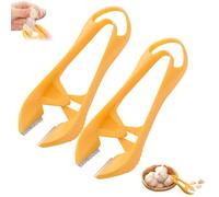 Fast and Portable Garlic Peeler, 2025 New Garlic Peeling Tool,Stainless Steel Garlics Peeler Tweezer Tool, Stainless Steel Tweezer Tools, Multipurpose Kitchen Gadget (2pcs)