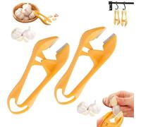 Fast and Portable Garlic Peeler, 2026 New Garlic Peeling Tool, Stainless Steel GarlicPeeler Tool, Manual GarlicPeelerSkin Remover GarlicPeeling Clips Kitchen Gadget (2Pcs)
