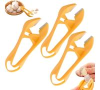 Fast And Portable Garlic Peeler, 2026 New Garlic Peeling Tool, Stainless Steel Garlics Peeler Tweezer Tool, Hole Manual Peeling Skin Remover Clips, Kitchen Gadget (3PCS)