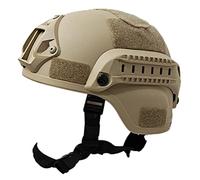 Fast Casco acolchado de 22 a 23.6 pulgadas, tamaño libre, casco universal para paintball, riel lateral ajustable, montaje NVG, protección para caza, arena, amarillo, combate