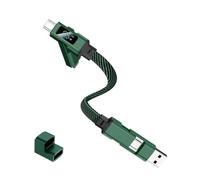 Fast Charger Cable - 65W 4-in-1 Portable Charging Cord, Zinc Alloy Type C -Connector Adapter | Keychain Power Delivery Wire, Home Office Travel Vacation Camping Car Backpacking Business Journeys