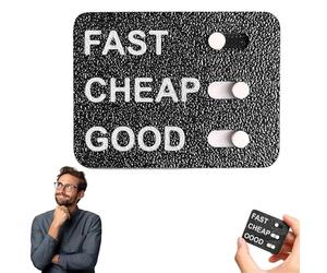 Fast Cheap Good Slider - Juguete de decisión de dilema de negocios impreso en 3D, divertido juguete de escritorio de oficina para empresarios y equipos