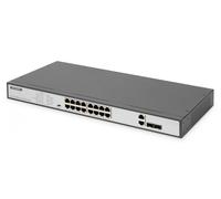 Fast Ethernet PoE Switch 16-port PoE + 2 Combo, 250W PoE budget