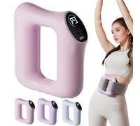 Fast Fat Burning Yoga Ring Massager, Multifunctional Full-Body Fascia Ring, 3 Modes 5 Levels, Ergonomic,Keep Silent (Pink)