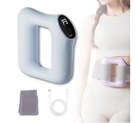Fast Fat Burning Yoga Ring Massager, Multifunctional Full-Body Fascia Ring,Ergonomic Electric Belly Massager, High-Frequency Vibration, Noise Reduction (Blue)