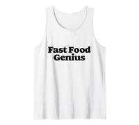 Fast Food Genius Funny Joke Retro Camiseta sin Mangas