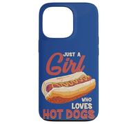 Fast Food Hot Dog Cita Divertida Just A Girl Who Loves Hot Dogs Carcasa para iPhone 13 Pro