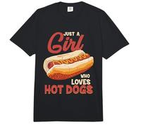 Fast Food Hot Dog Cita Divertida Just A Girl Who Loves Hot Dogs Comfort Colors Adult Heavyweight T-Shirt