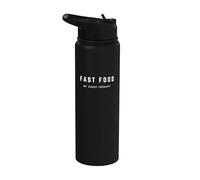 Fast Food My Cheat Therapy - Divertido dicho amante de la comida rápida Stainless Steel Insulated Water Bottle