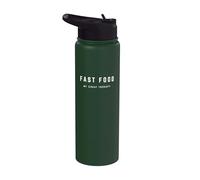 Fast Food My Cheat Therapy - Divertido dicho amante de la comida rápida Stainless Steel Insulated Water Bottle