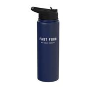 Fast Food My Cheat Therapy - Divertido dicho amante de la comida rápida Stainless Steel Insulated Water Bottle