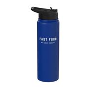 Fast Food My Cheat Therapy - Divertido dicho amante de la comida rápida Stainless Steel Insulated Water Bottle