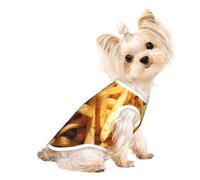 Fast FoodPrint - Camiseta sin mangas para perros y gatos, suave, elástica, para interiores y exteriores