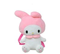 Fast Forward Hello Kitty My Melody - Mochila de felpa de 14 pulgadas, Rosado, L, Mochila