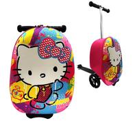 Fast Forward - Patinete de veliz para niños con licencia de 18 pulgadas, ligero para equipaje de mano con ruedas LED (Hello Kitty)