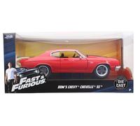 Fast & Furious 1:24 Vehículo De Fundición: Chevy Chevelle SS De Dom, Rojo