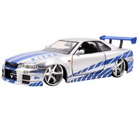 Fast & Furious 1:24 Vehículo De Fundición: Nissan GT R R34 De Brian, Plateado