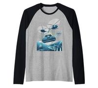 Fast & Furious 25th Anniversary Fast X Helicopter Chase Camiseta Manga Raglan