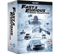 Fast & Furious 8 Films Collection - 8-Disc Set ( The Fast and the Furious / 2 Fast 2 Furious / The Fast and the Furious: Tokyo Drift / Fast [ Origen UK, Ningun Idioma Espanol ] (Blu-Ray)