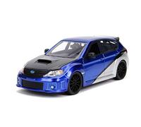 FAST FURIOUS Coche en Miniatura SUBARU IMPREZA WRX STI Scale 1/24, color Azul/Gris Brian (JADA Toys 99514BL)