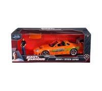 Fast & Furious Toyota Supra car + Brian figure set Jada Toys