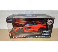 Jada Modelo fundido a presión 1:32 McLaren Senna, puertas abatibles, neumáticos de goma, rojo