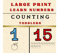 Fast Learning Numbers 1-20 Coloring Book: Easy & Bold large print with apples to color, write & count - fun gift for kids and elderly learning numbers