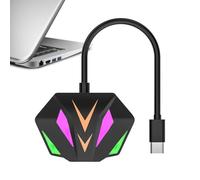 Fast Network Type-C Ethernet Adapter - Aluminium 15cm | Stable Connection RGB LAN Connector | Durrable Smmooth Gigabit Internet Wire For Streaming and Downloading Files