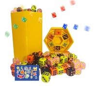 Fast Paced Dice Game, Multiplayer Desk Toy, 1,97 x 1,97 x 3,94 Pulgadas Strategic Interactive Challenge, Compact Travel Friendly Design, Easy Setup Gameplay, Perfect for Parties, Camping, Classroom