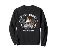 Fast Ride Road Rider Born To Be Free Eagle Biker Sudadera